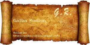 Galba Rodion névjegykártya